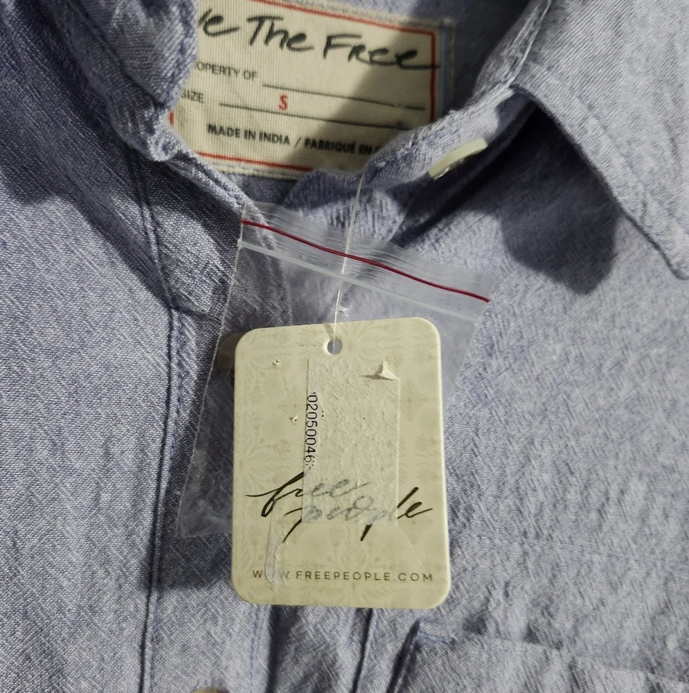 NWT Free People Button-up Shirt Women's Small Light Purple
